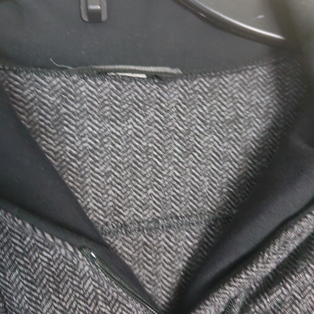 Lululemon Pullover Think Fast Quarter Zip Gray Black Herringbone Sweatshirt Sz 4 - Picture 8 of 13